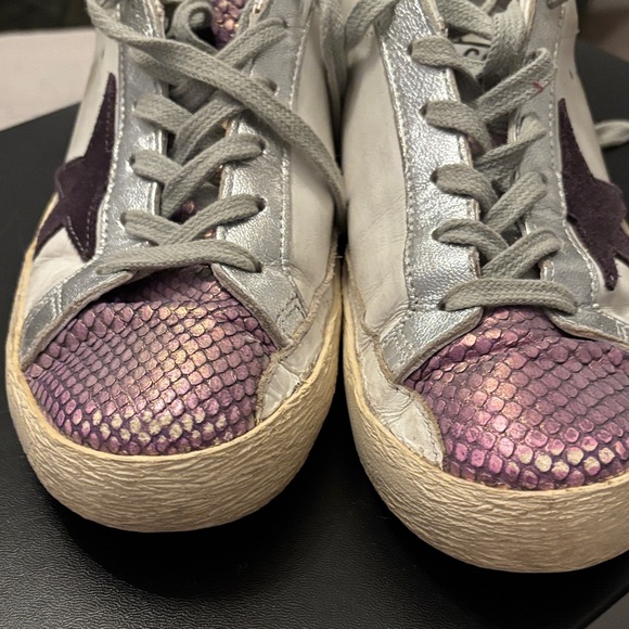 Women's Golden Goose Metallic Pink Star Accent Sneakers - Picture 5 of 11
